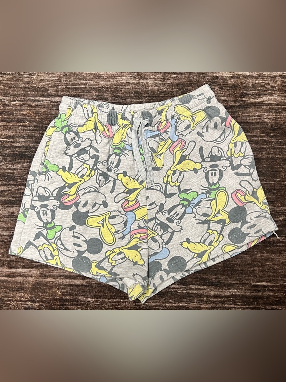 Women’s Mickey & Friends Gray Cotton Lounge Shorts